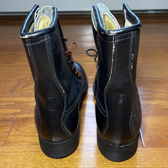 Vintage Biltrite 1975 Military Boots Mens 7.5 Addison Shoe Co Steel Toe Grunge - Picture 7 of 13